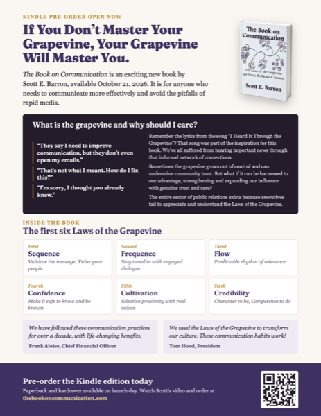 Page one of The Book on Communication overview